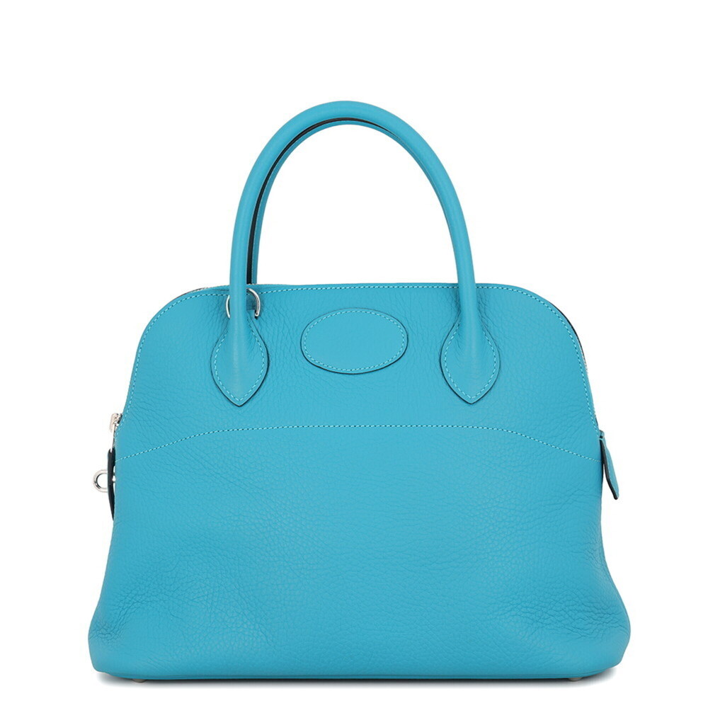 Hermes Bolide 31 handbag, turquoise, Taurillon Clemence leather, □R stamp, HE...